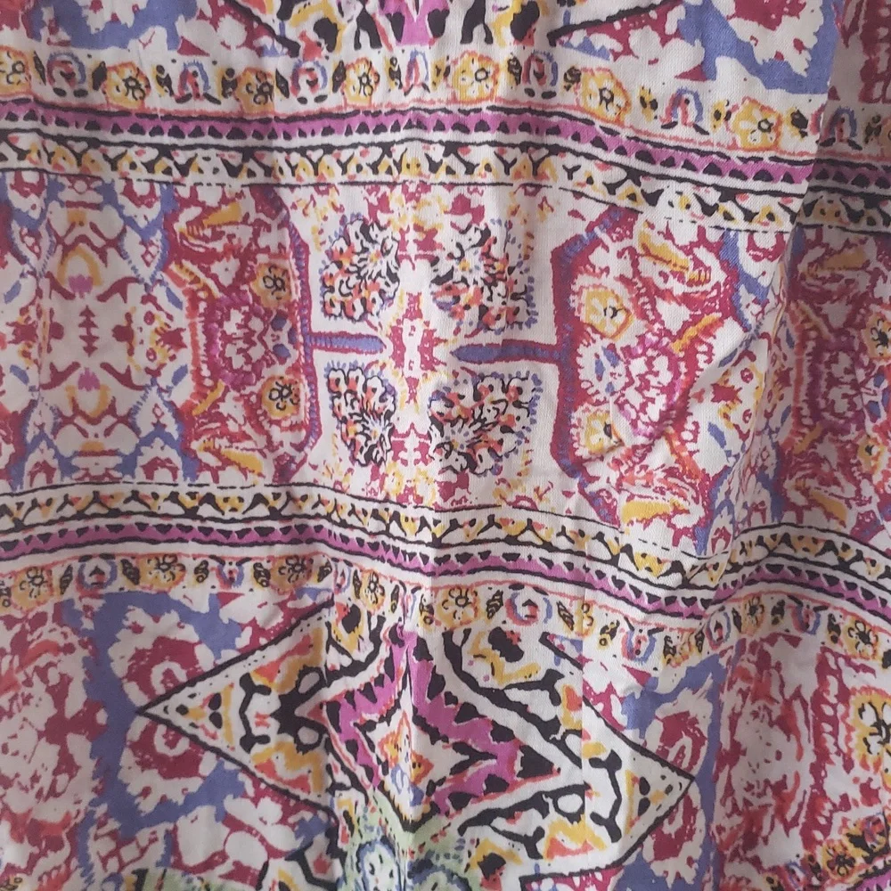 Colorful Patterned Mini Dress - Picture 2 of 7
